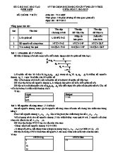 Ky thi chon hoc sinh gioi câp tinh lơp 9 THCS môn Tin học
